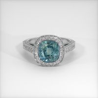 4.60 Ct. Sapphire Ring, 14K White Gold 1