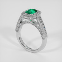 1.06 Ct. Emerald Ring, 18K White Gold 2