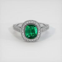 3.24 Ct. Emerald Ring, 18K White Gold 1