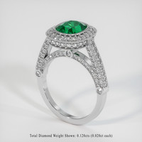 3.24 Ct. Emerald Ring, 18K White Gold 2