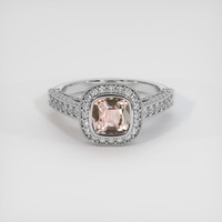 1.08 Ct. Sapphire Ring, 18K White Gold 1