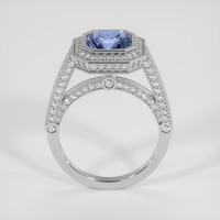 3.15 Ct. Blue Sapphire Ring, 18K White Gold 3