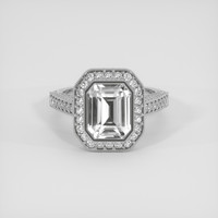 4.51 Ct. White Sapphire Ring, 18K White Gold 1