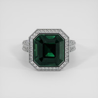 15.08 Ct. Bluish Green Sapphire Ring, 18K White Gold 1