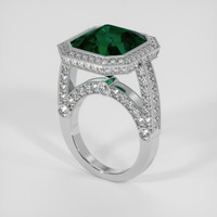 15.08 Ct. Bluish Green Sapphire Ring, 18K White Gold 2