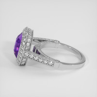 4.69 Ct. Purple Sapphire Ring, 18K White Gold 4
