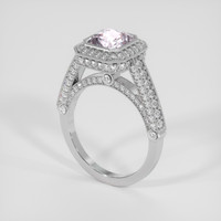 2.05 Ct. Purplish Pink Sapphire Ring, 18K White Gold 2