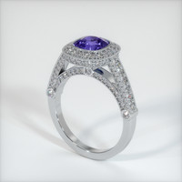1.39 Ct. Sapphire Ring, 18K White Gold 2