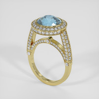 6.99 Ct. Greyish Blue Sapphire Ring, 14K Yellow Gold 2