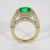3.21 Ct. Emerald Ring, 18K Yellow Gold 3