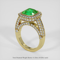 3.72 Ct. Emerald Ring, 18K Yellow Gold 2