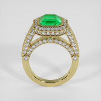3.72 Ct. Emerald Ring, 18K Yellow Gold 3