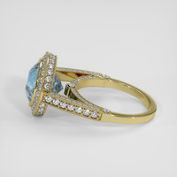 6.99 Ct. Greyish Blue Sapphire Ring, 18K Yellow Gold 4