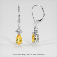 <span>2.17</span>&nbsp;<span class="tooltip-light">Ct.Tw.<span class="tooltiptext">Total Carat Weight</span></span> Sapphire Earrings, 14K White Gold 2