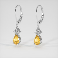 <span>2.17</span>&nbsp;<span class="tooltip-light">Ct.Tw.<span class="tooltiptext">Total Carat Weight</span></span> Sapphire Earrings, 14K White Gold 3