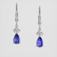<span>2.36</span> <span class="tooltip-light">Ct.Tw.<span class="tooltiptext">Total Carat Weight</span></span> Purple Sapphire Earrings, 14K White Gold 1