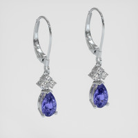 <span>2.36</span>&nbsp;<span class="tooltip-light">Ct.Tw.<span class="tooltiptext">Total Carat Weight</span></span> Purple Sapphire Earrings, 14K White Gold 3