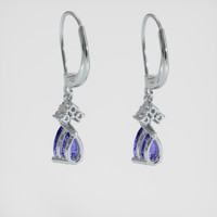 <span>2.36</span> <span class="tooltip-light">Ct.Tw.<span class="tooltiptext">Total Carat Weight</span></span> Purple Sapphire Earrings, 14K White Gold 4