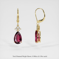 <span>7.13</span>&nbsp;<span class="tooltip-light">Ct.Tw.<span class="tooltiptext">Total Carat Weight</span></span> Gemstone Earrings, 14K Yellow Gold 2