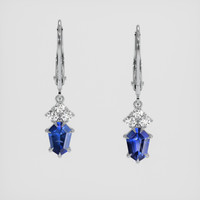<span>1.48</span> <span class="tooltip-light">Ct.Tw.<span class="tooltiptext">Total Carat Weight</span></span> Color Change Sapphire Earrings, 14K White Gold 1
