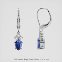 <span>1.48</span>&nbsp;<span class="tooltip-light">Ct.Tw.<span class="tooltiptext">Total Carat Weight</span></span> Color Change Sapphire Earrings, 14K White Gold 2