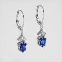 <span>1.48</span> <span class="tooltip-light">Ct.Tw.<span class="tooltiptext">Total Carat Weight</span></span> Color Change Sapphire Earrings, 14K White Gold 3