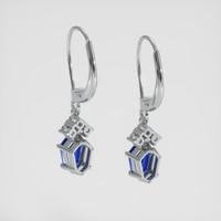 <span>1.48</span>&nbsp;<span class="tooltip-light">Ct.Tw.<span class="tooltiptext">Total Carat Weight</span></span> Color Change Sapphire Earrings, 14K White Gold 4