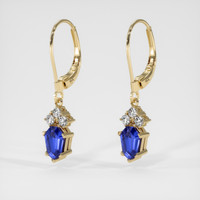 1.48 Ct.Tw. Color Change Sapphire Earrings, 14K Yellow Gold 3