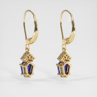 1.48 Ct.Tw. Color Change Sapphire Earrings, 14K Yellow Gold 4
