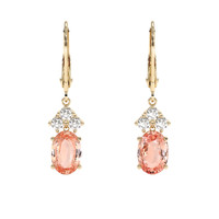 <span>4.11</span>&nbsp;<span class="tooltip-light">Ct.Tw.<span class="tooltiptext">Total Carat Weight</span></span> Sapphire Earrings, 14K Yellow Gold 1