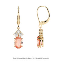 <span>4.11</span>&nbsp;<span class="tooltip-light">Ct.Tw.<span class="tooltiptext">Total Carat Weight</span></span> Sapphire Earrings, 14K Yellow Gold 2