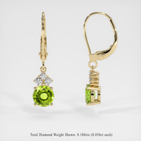 <span>1.92</span>&nbsp;<span class="tooltip-light">Ct.Tw.<span class="tooltiptext">Total Carat Weight</span></span> Gemstone Earrings, 14K Yellow Gold 2