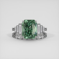 5.15 Ct. Green Sapphire Ring, Platinum 950 1