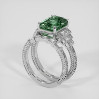 5.15 Ct. Green Sapphire Ring, Platinum 950 2
