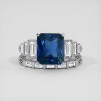 2.54 Ct. Blue Sapphire Ring, Platinum 950 1