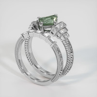 1.45 Ct. Green Sapphire Ring, Platinum 950 2
