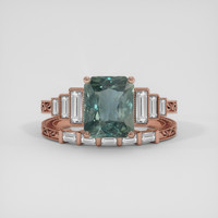 3.16 Ct. Color Change Sapphire Ring, 14K Rose Gold 1