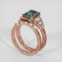 3.16 Ct. Color Change Sapphire Ring, 14K Rose Gold 2