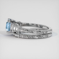 1.58 Ct. Blue Sapphire Ring, 10K White Gold 4