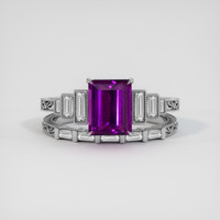 3.21 Ct. Gemstone Ring, 14K White Gold 1