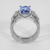 3.54 Ct. Blue Sapphire Ring, 14K White Gold 3