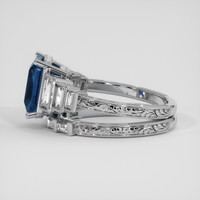 2.54 Ct. Blue Sapphire Ring, 14K White Gold 4