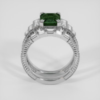 3.26 Ct. Bluish Green Sapphire Ring, 18K White Gold 3