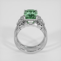 5.15 Ct. Green Sapphire Ring, 18K White Gold 3