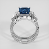 2.54 Ct. Blue Sapphire Ring, 18K White Gold 3