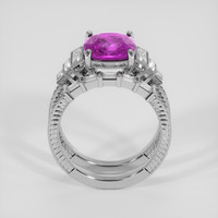3.18 Ct. Purple Sapphire Ring, 18K White Gold 3