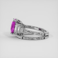 3.18 Ct. Purple Sapphire Ring, 18K White Gold 4