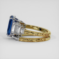 4.27 Ct. Blue Sapphire Ring, 14K White & Yellow 4