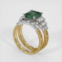 3.59 Ct. Sapphire Ring, 18K White & Yellow 2