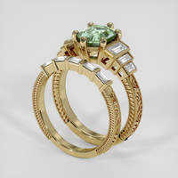 1.65 Ct. Bluish Green Sapphire Ring, 10K Yellow Gold 2